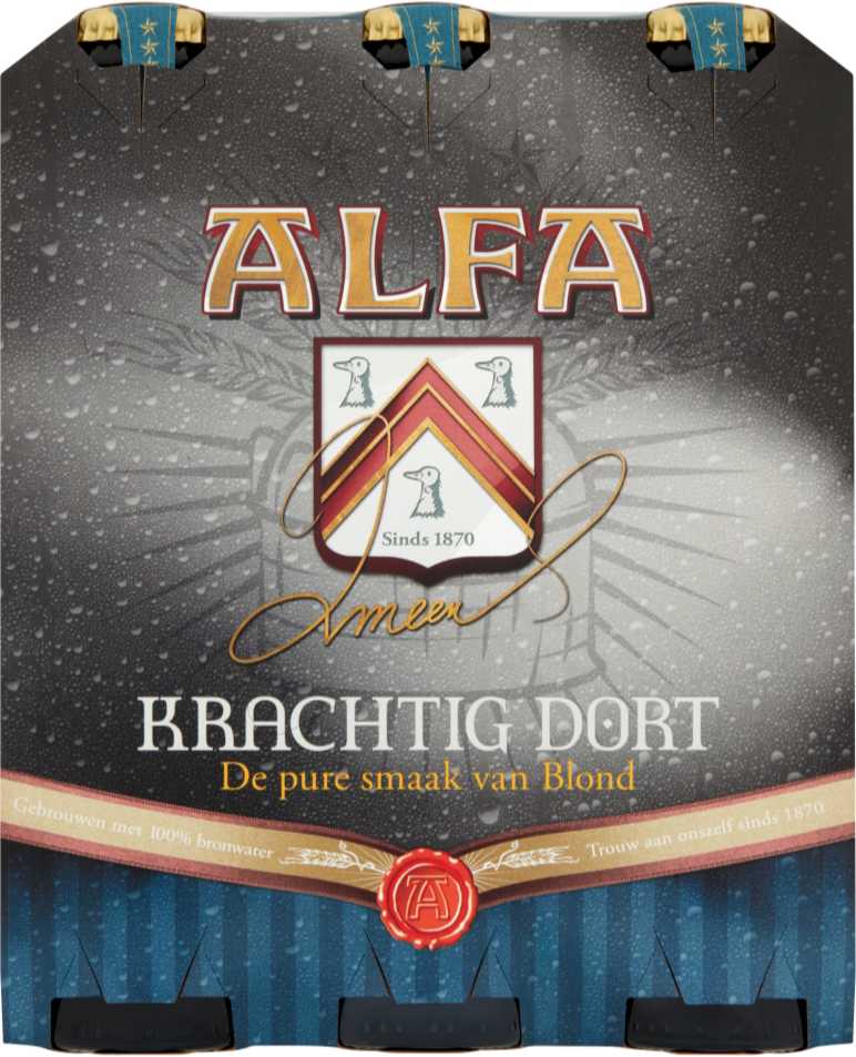 Alfa Krachtig Dort set van 6 flesjes á 0,30 liter Alfa Krachtig Dort set van 6 flesjes á 0,30 liter